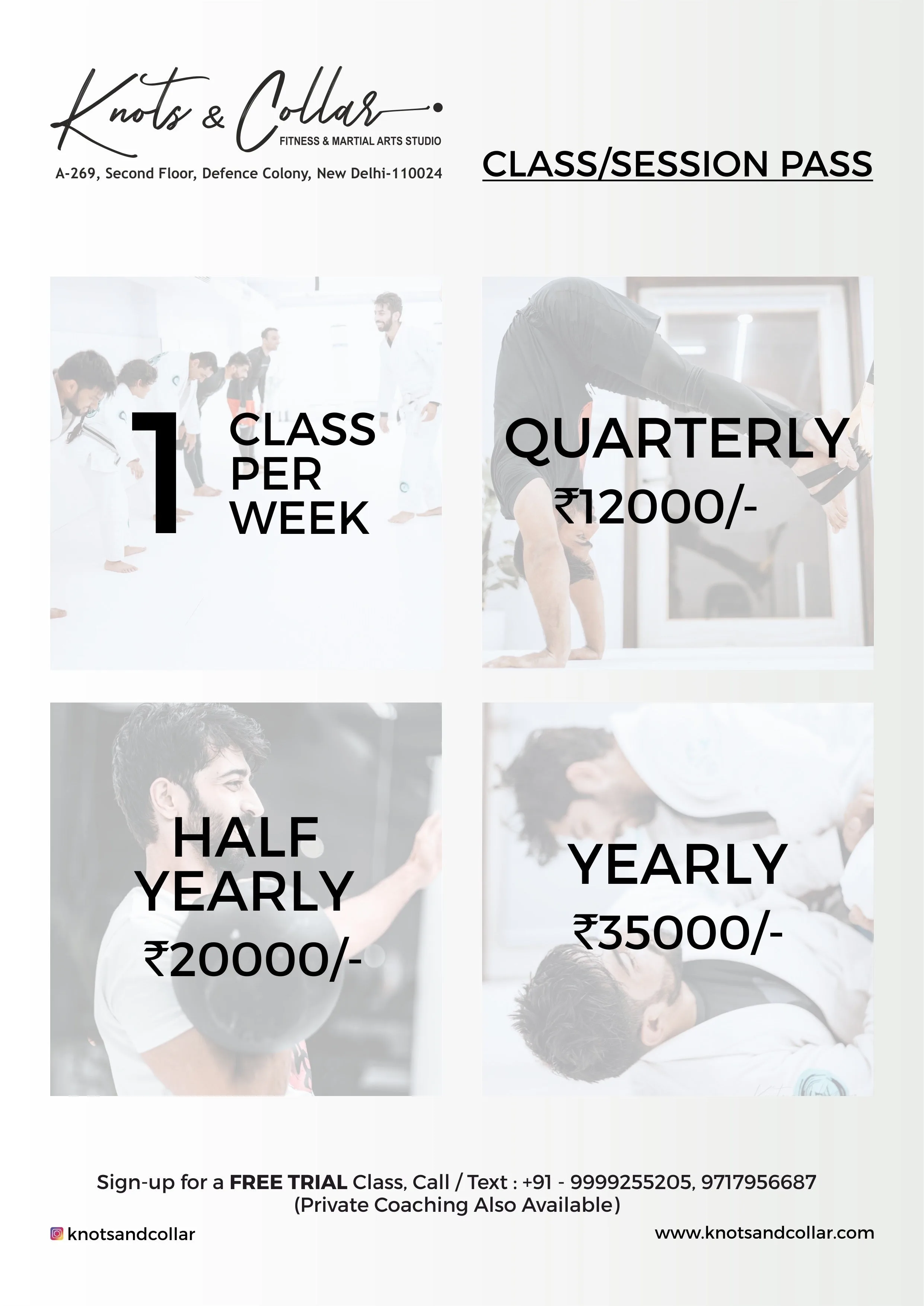 ONE CLASS PER WEEK MEMBERSHIP