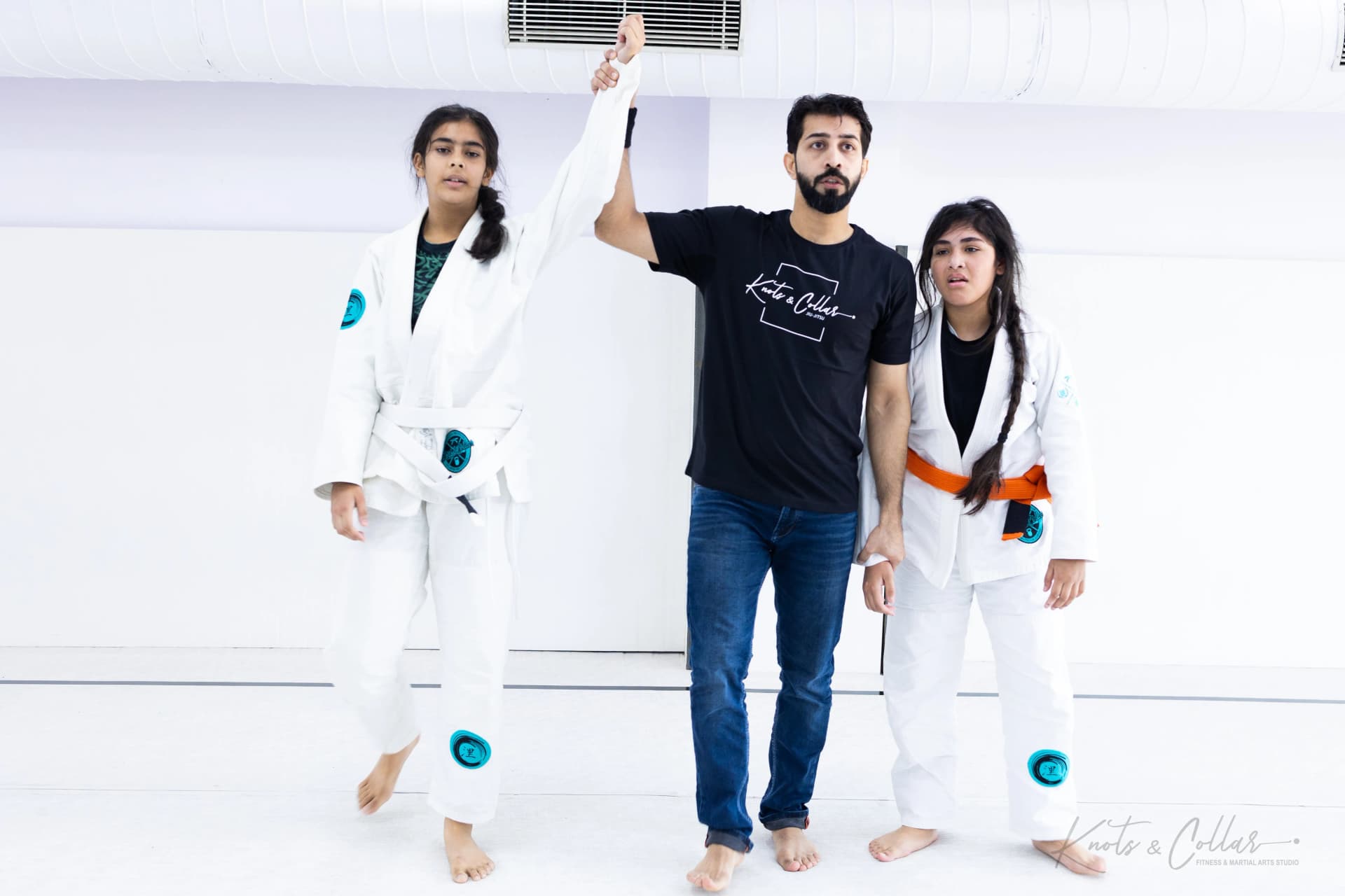 A girl training jiu-jitsu at Knots & Collar, New Delhi