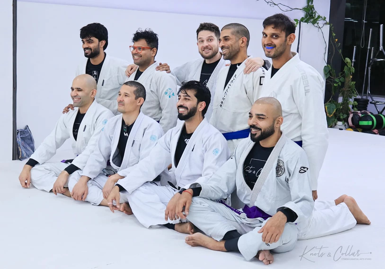 Adult students after an evening Jiu-Jitsu seminar at Knots & Collar, Defence Colony, New Delhi